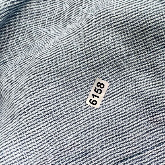 J.Jill Love Linen Pants Womens Small Blue Striped Cropped Wide Leg Elastic Waist - Picture 10 of 10